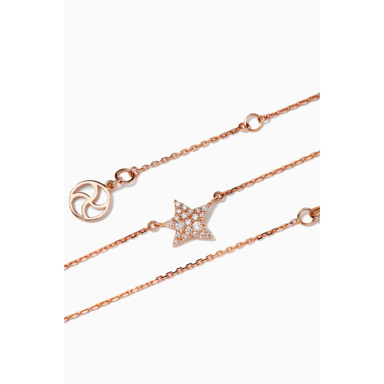 Bee Goddess - Sirius Star Diamond Pendant Necklace in 14kt Rose Gold