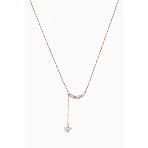 Bee Goddess - Sirius Star Diamond Pendant Necklace in 14kt Rose Gold