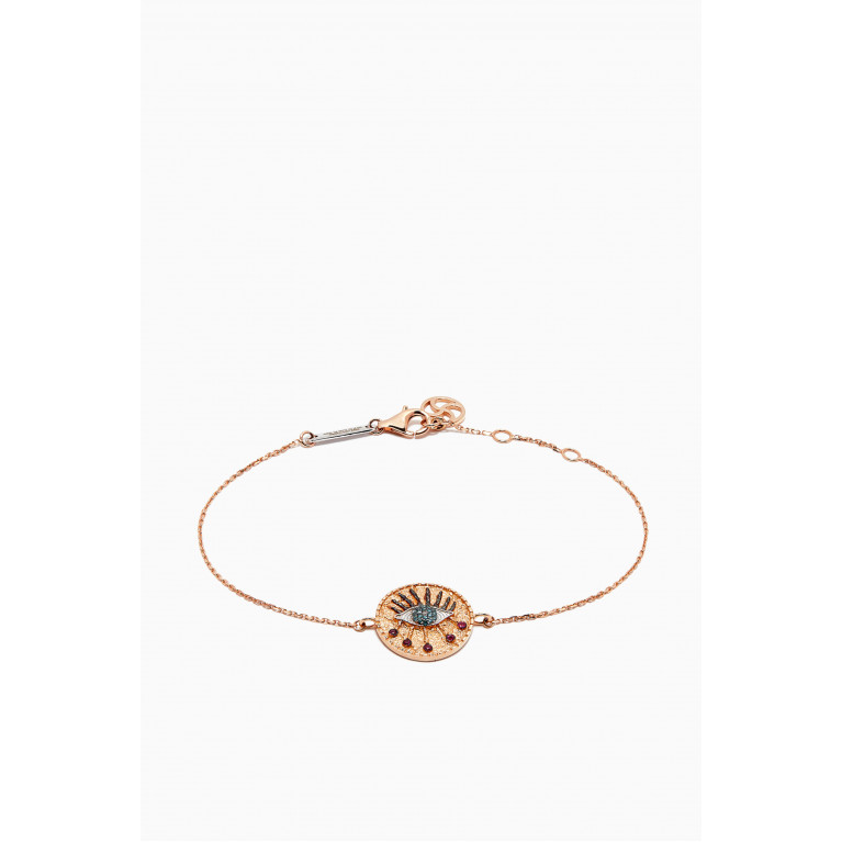 Bee Goddess - Eye Light Diamond Bracelet in 14kt Rose Gold