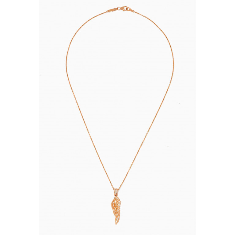 Garrard - Wings Classic Small Pendant Necklace in 18kt Rose Gold