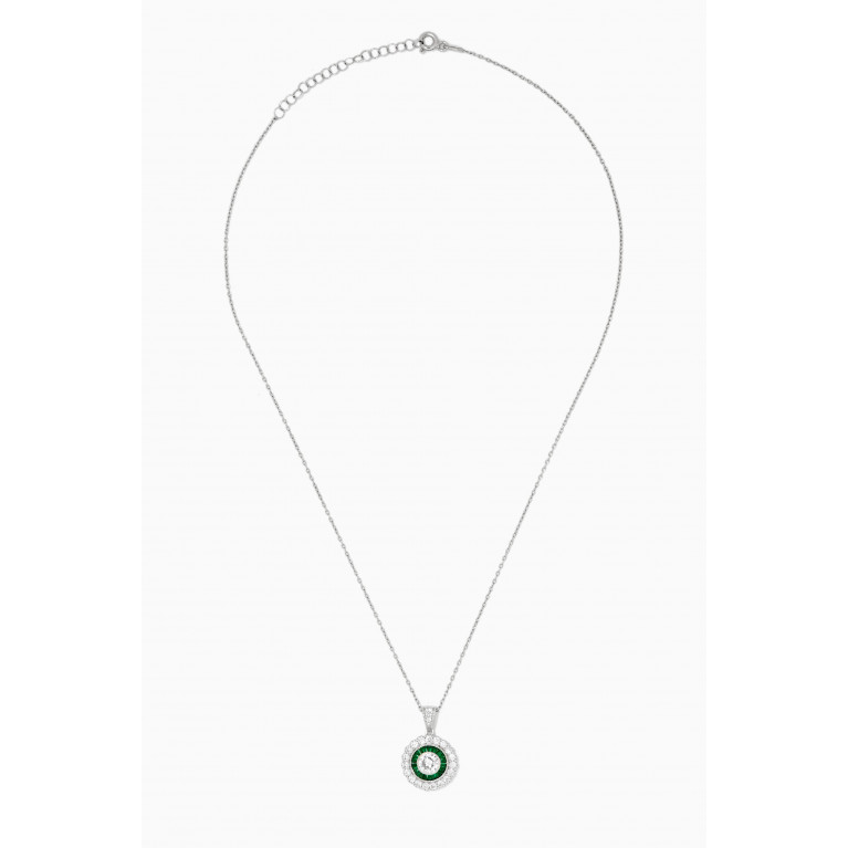 KHAILO SILVER - Emerald Stone Necklace