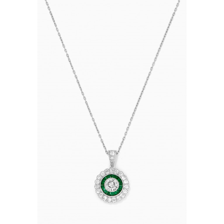 KHAILO SILVER - Emerald Stone Necklace