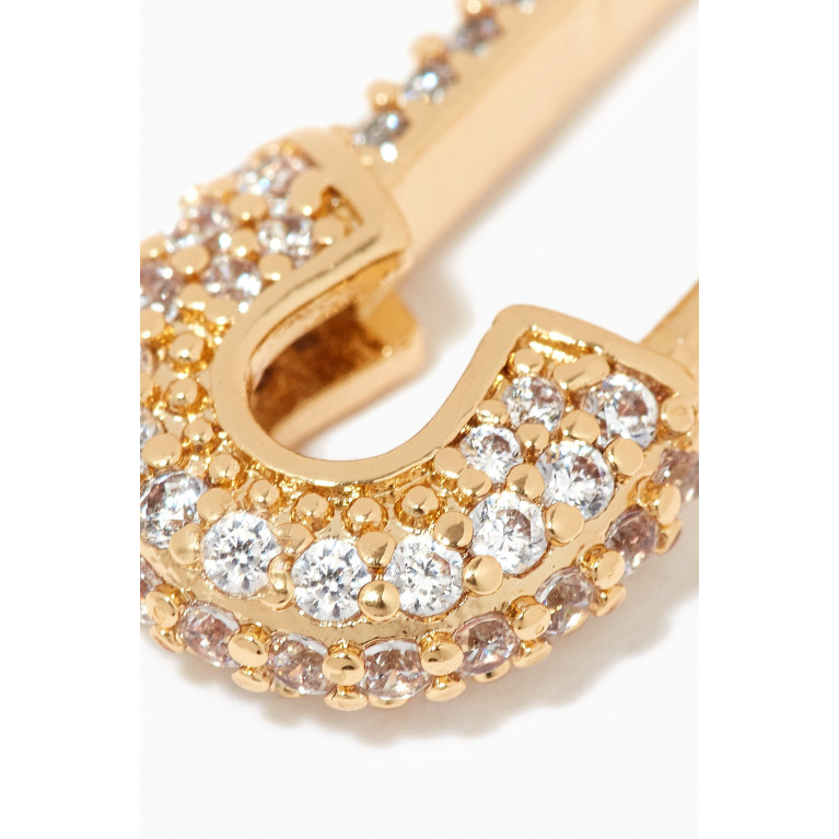Crystal Haze - Crystal Haze - Pin Up Single Earring in 18kt Gold Plating White