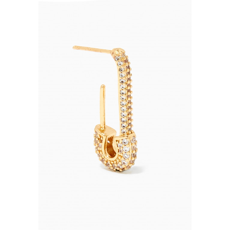 Crystal Haze - Crystal Haze - Pin Up Single Earring in 18kt Gold Plating White