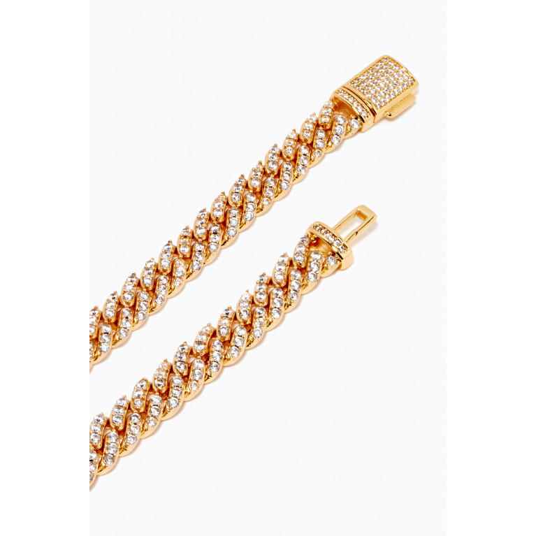 Crystal Haze - Micro Mexican Chain Bracelet in 18kt Gold Plating