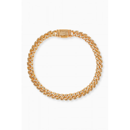 Crystal Haze - Micro Mexican Chain Bracelet in 18kt Gold Plating