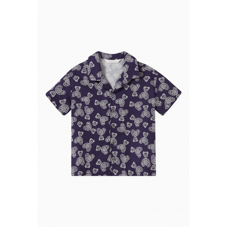 Palm Angels - Paisley Teddy Bear Bowling Shirt in Cotton