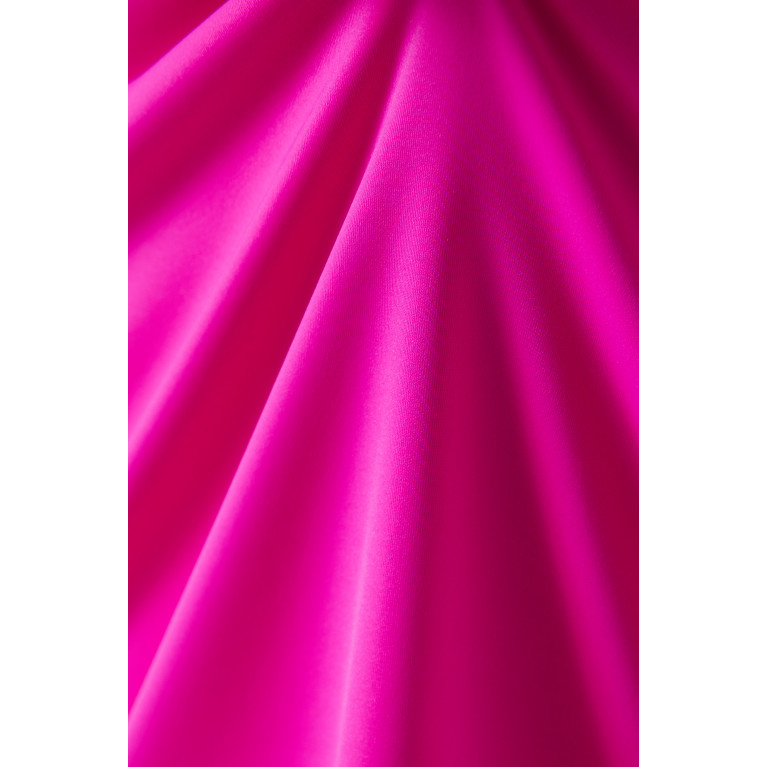 Good American - Scuba Midi Dress in Nylon Pink