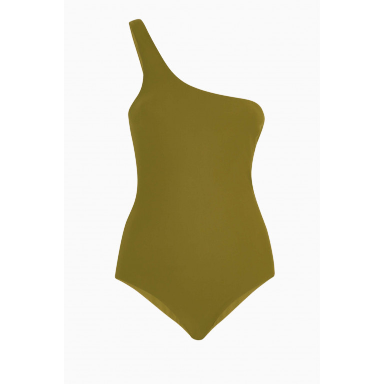 Anemos - One-Shoulder One Piece Swimsuit Green