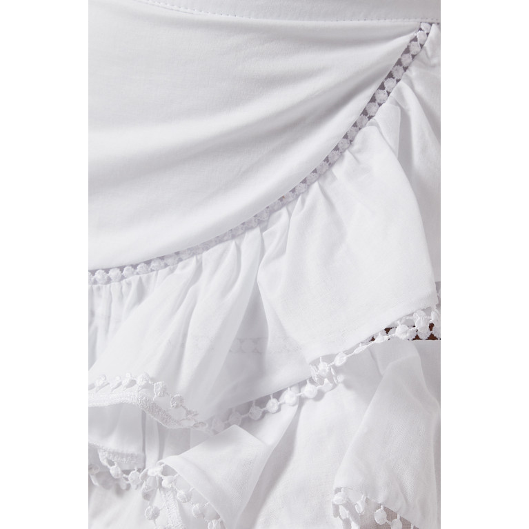 Charo Ruiz - Fera Mini Skirt in Cotton White