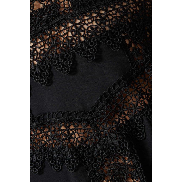 Charo Ruiz - Imagen Halterneck Dress in Cotton Black