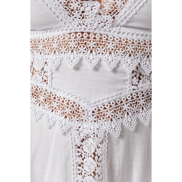 Charo Ruiz - Imagen Halterneck Dress in Cotton White