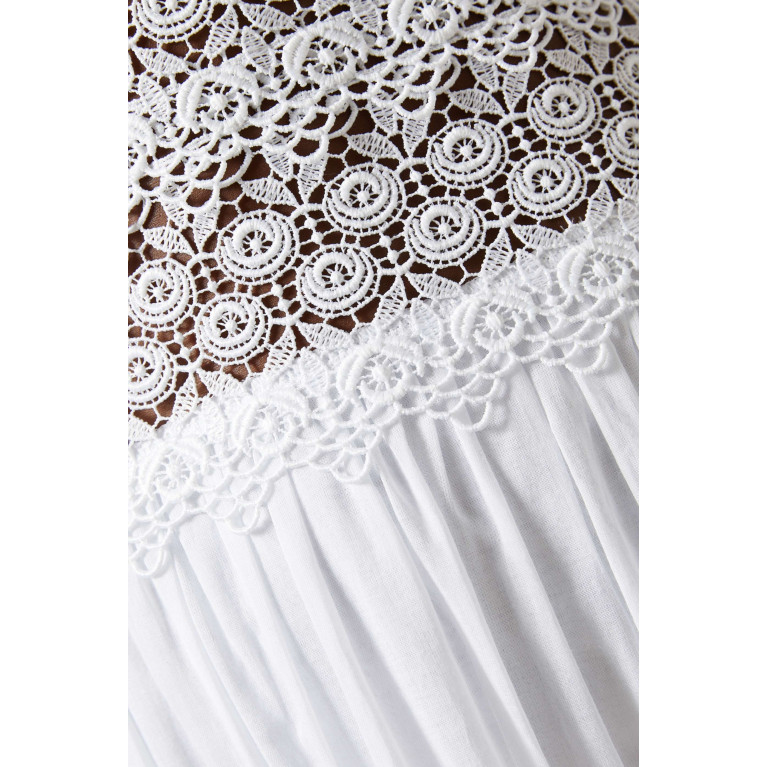 Charo Ruiz - Cindy Tiered Dress in Cotton White