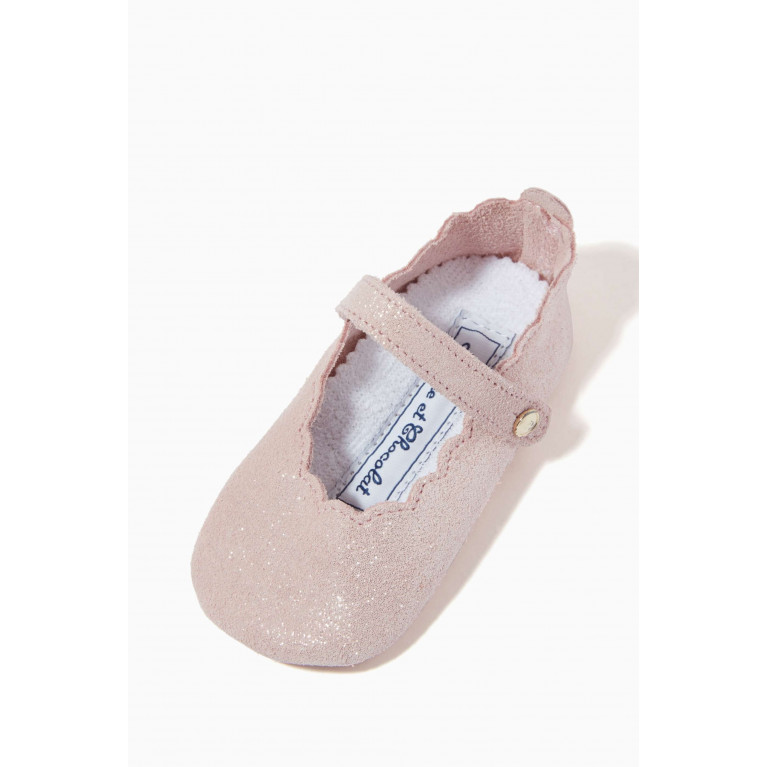 Tartine et Chocolat - Ballerina Shoes in Leather Pink