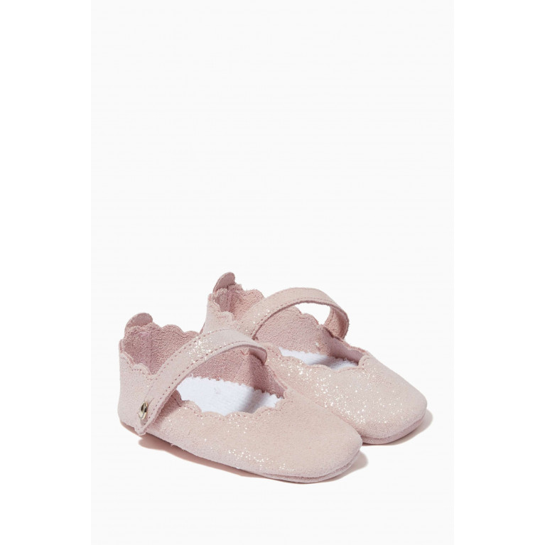 Tartine et Chocolat - Ballerina Shoes in Leather Pink