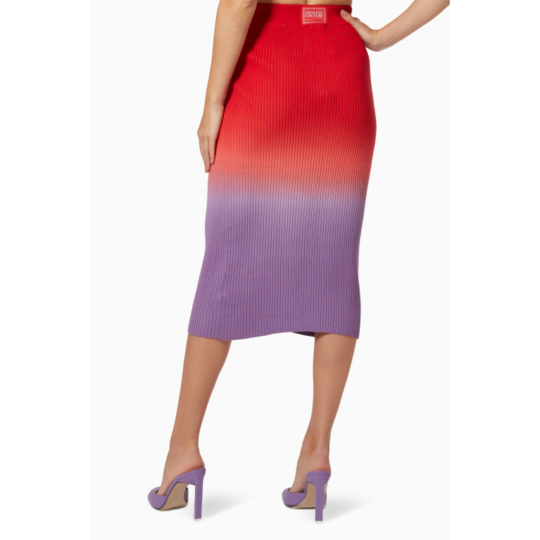 Versace Jeans Couture - Gradient Ribbed Midi Skirt