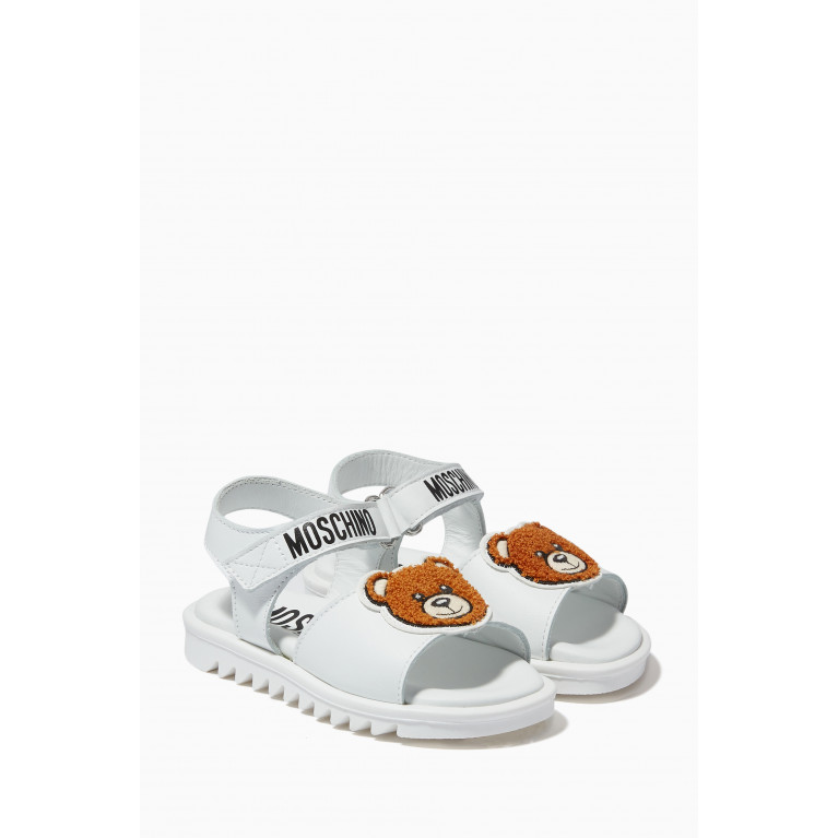 Moschino - Teddy Bear Sandals in Faux Leather
