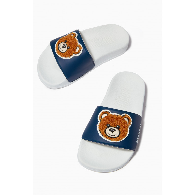 Moschino - Teddy Bear Slide Sandals Blue