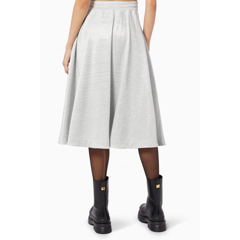 Valentino - Embossed Logo Skirt in Lurex Jersey