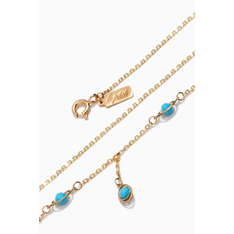 Le Petit Chato - Drops Choker with Turquoise in 18kt Yellow Gold