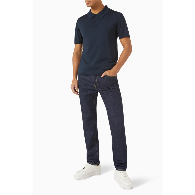 Sandro - Polo Shirt in Knit Blue