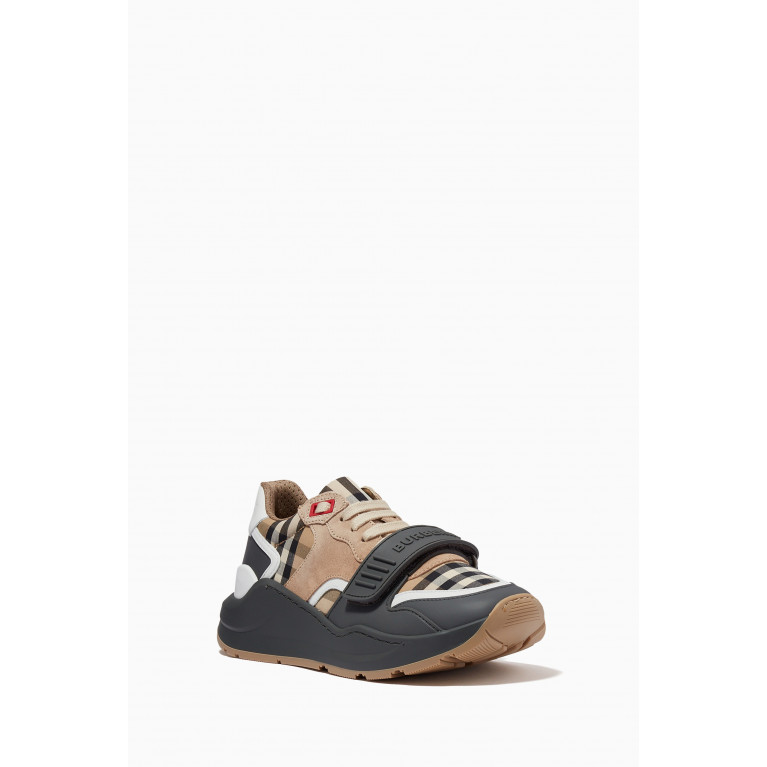 Burberry - Sneakers in Vintage Check Leather & Suede