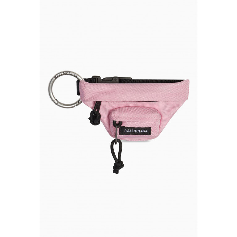 Balenciaga - Micro Beltpack Bracelet Keyring in Recycled Nylon Pink