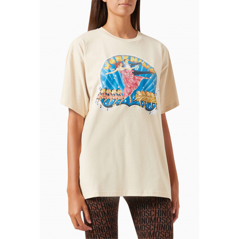 Moschino - Graphic T-shirt in Jersey Neutral