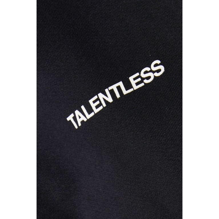 Talentless - Raglan Crewneck in Cotton Fleece Black