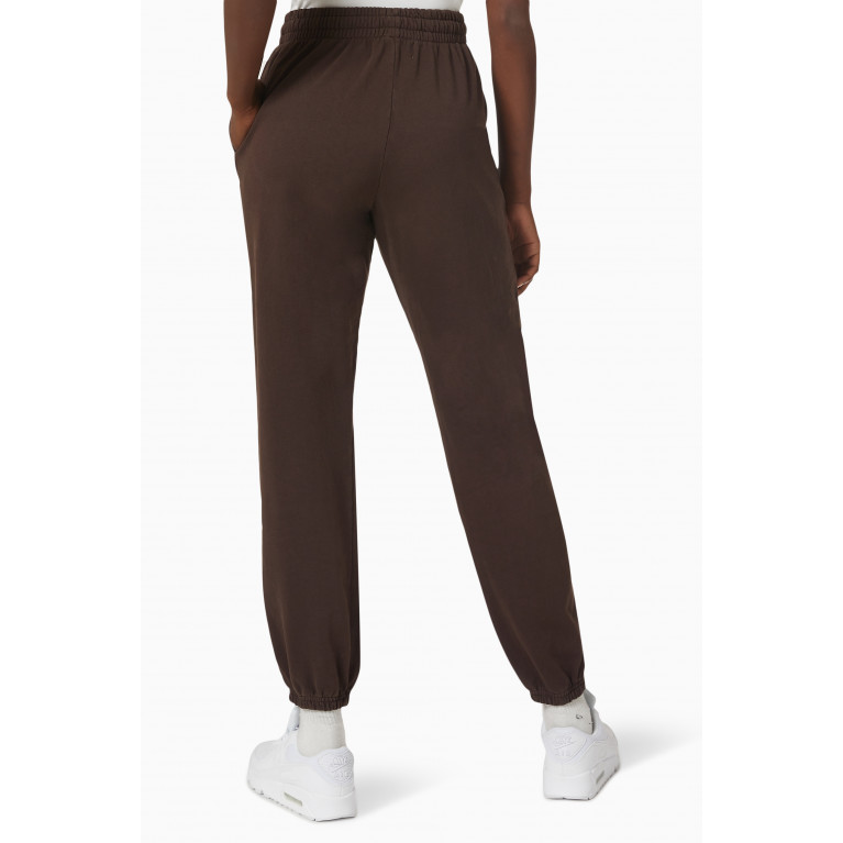 Talentless - Oversized Sweatpants in Cotton Fleece Brown