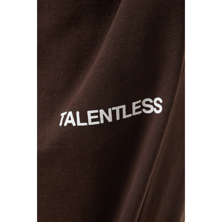 Talentless - Oversized Sweatpants in Cotton Fleece Brown