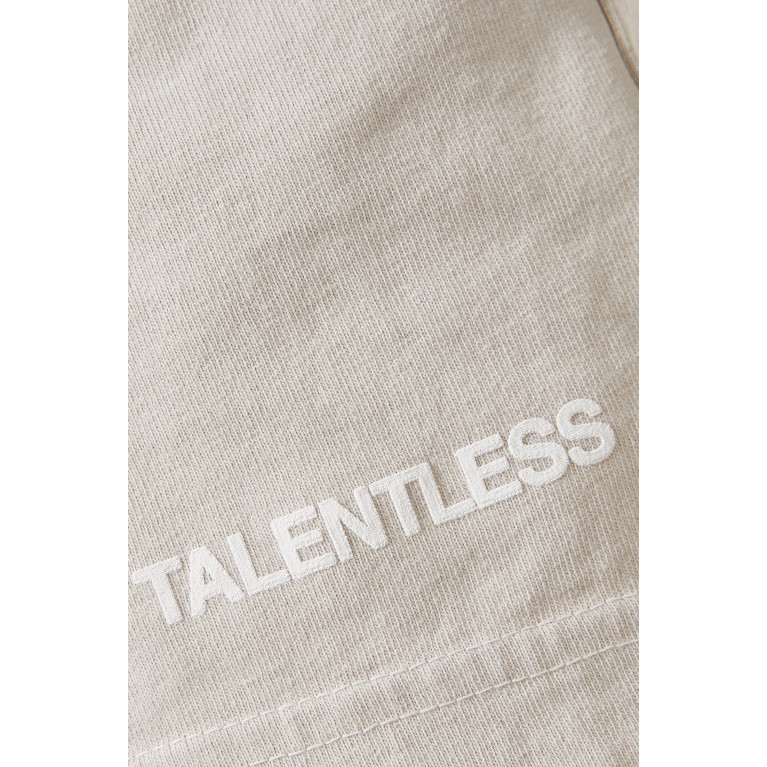 Talentless - Logo Shorts in Cotton Jersey Grey