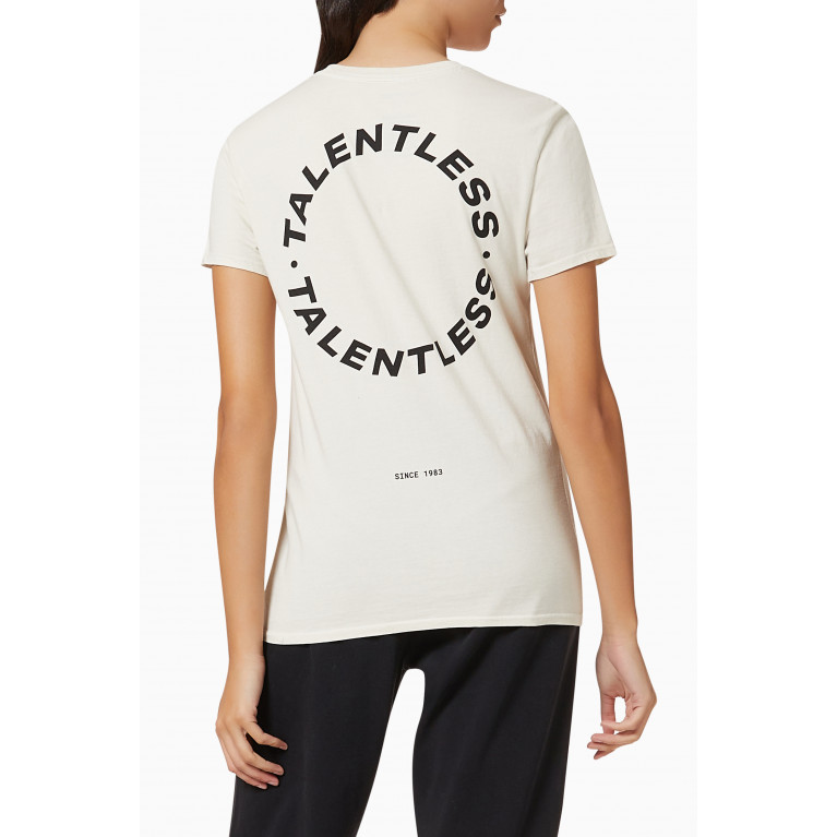 Talentless - Circle Logo T-shirt in Cotton Jersey Neutral