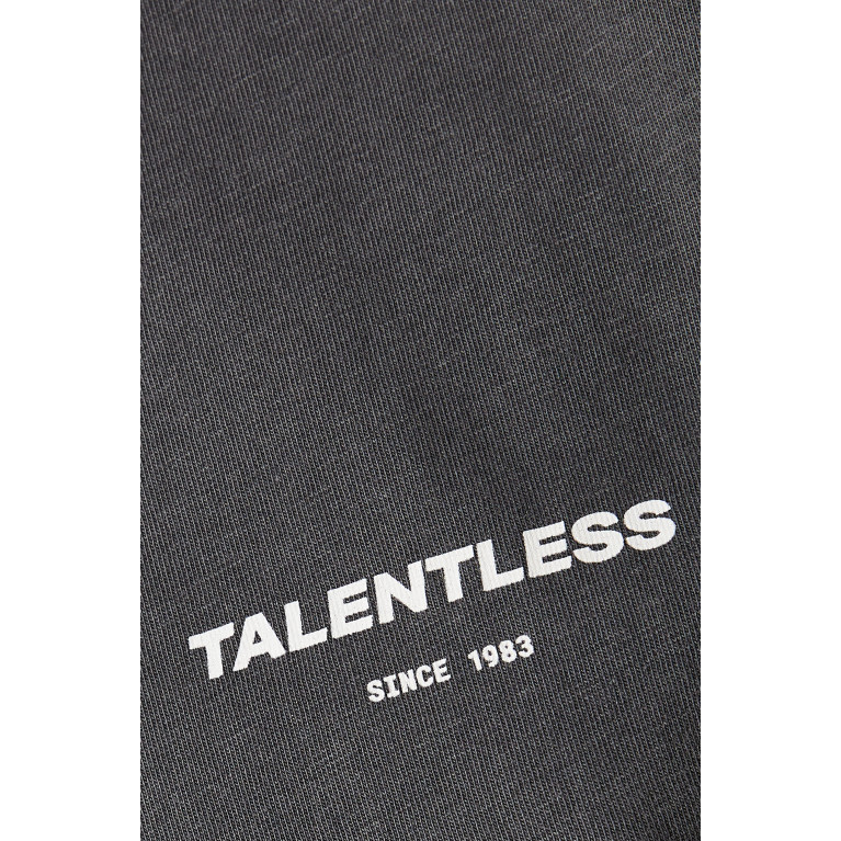 Talentless - Circle Logo T-shirt in Cotton Jersey Grey