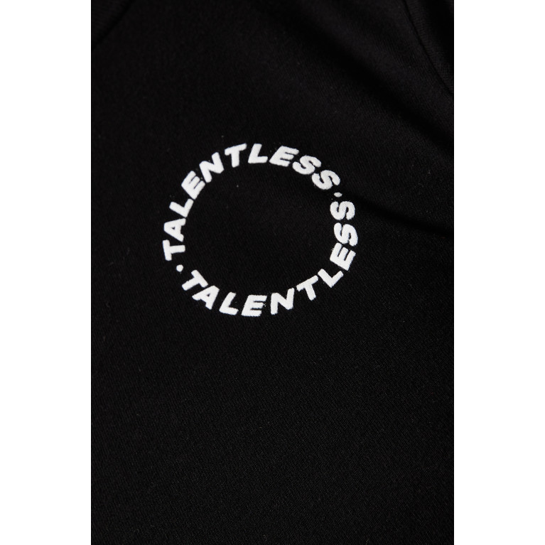 Talentless - Circle Logo Baby T-shirt in Cotton Jersey Black