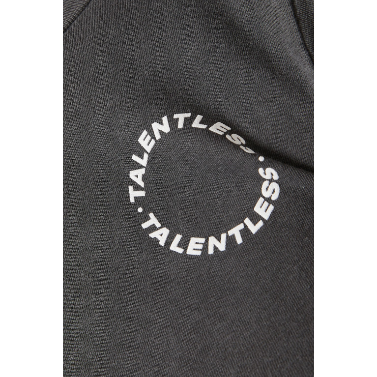 Talentless - Circle Logo Baby T-shirt in Cotton Jersey Grey