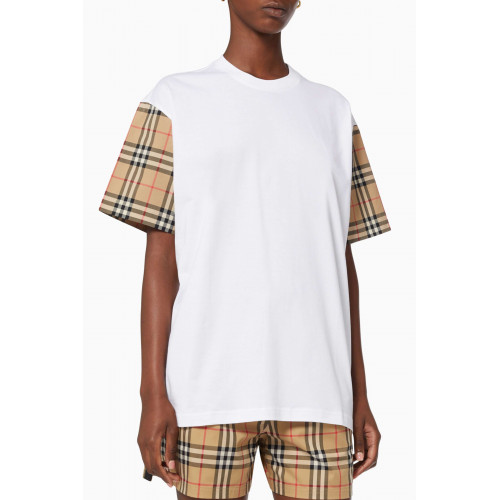 Burberry - Carrick Check Sleeve T-shirt in Jersey