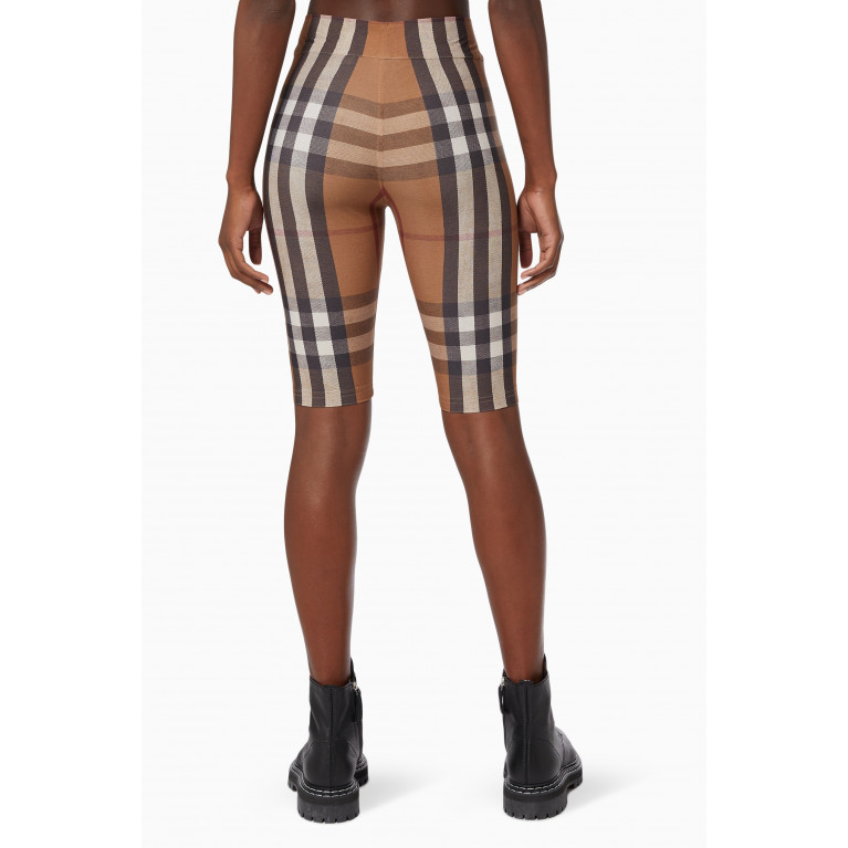 Burberry - Cycling Shorts in Check Print Stretch Jersey