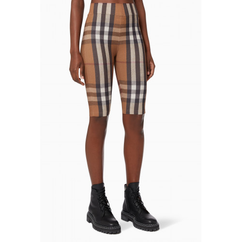 Burberry - Cycling Shorts in Check Print Stretch Jersey