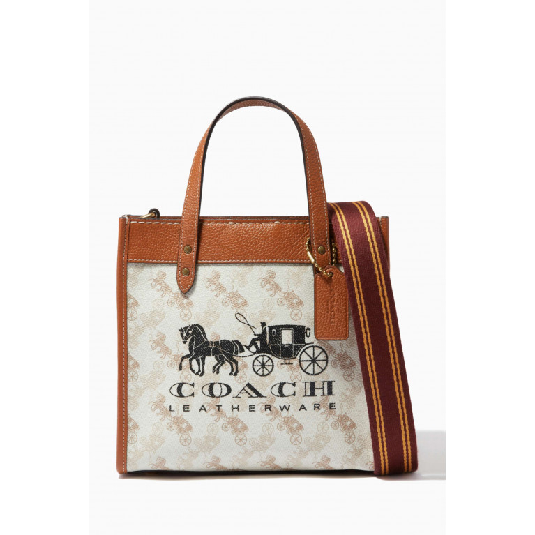 Coach - Field Tote 22 in Horse & Carriage Print Canvas Neutral