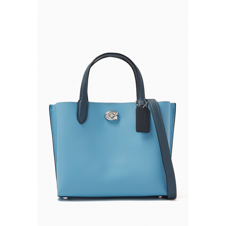 Coach - Willow 24 Tote Bag in Colour-block Leather Blue