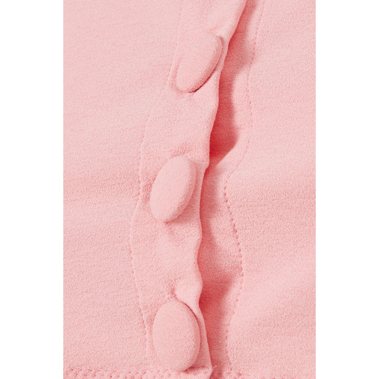 Lisa Marie Fernandez - Plaid Seersucker Cardigan in Nylon Blend Pink