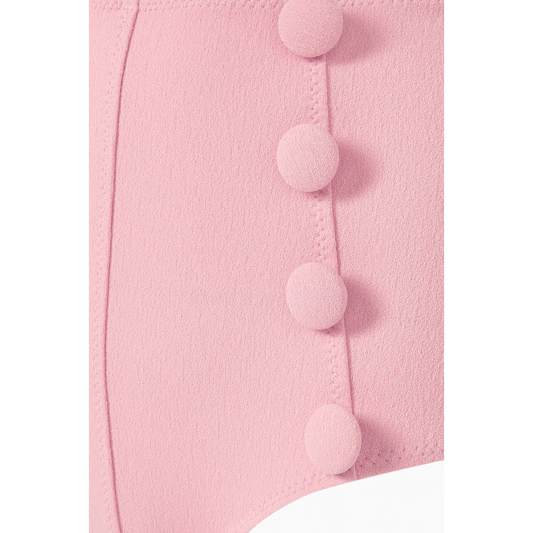 Lisa Marie Fernandez - Button High Waist Bikini in Crepe Pink