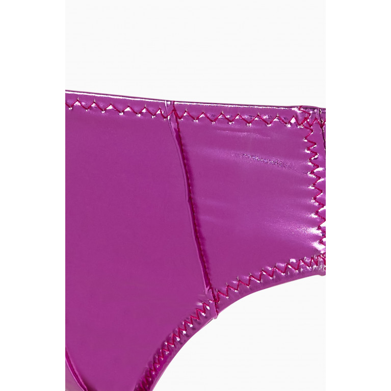 Lisa Marie Fernandez - Corset Bikini in Metallic PVC Purple