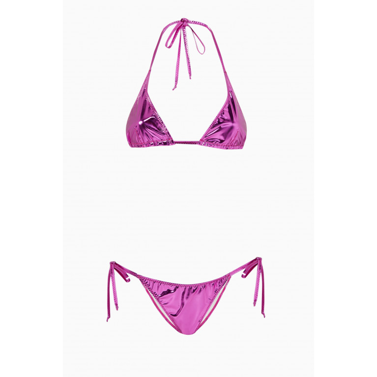 Lisa Marie Fernandez - Pamela Bikini in Metallic PVC Pink