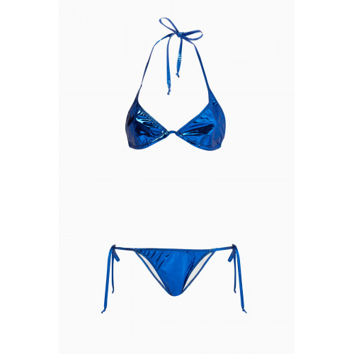 Lisa Marie Fernandez - Pamela Bikini in Metallic PVC Blue