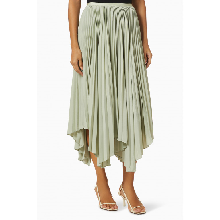 Polo Ralph Lauren - Pleated Handkerchief Skirt in Georgette Green