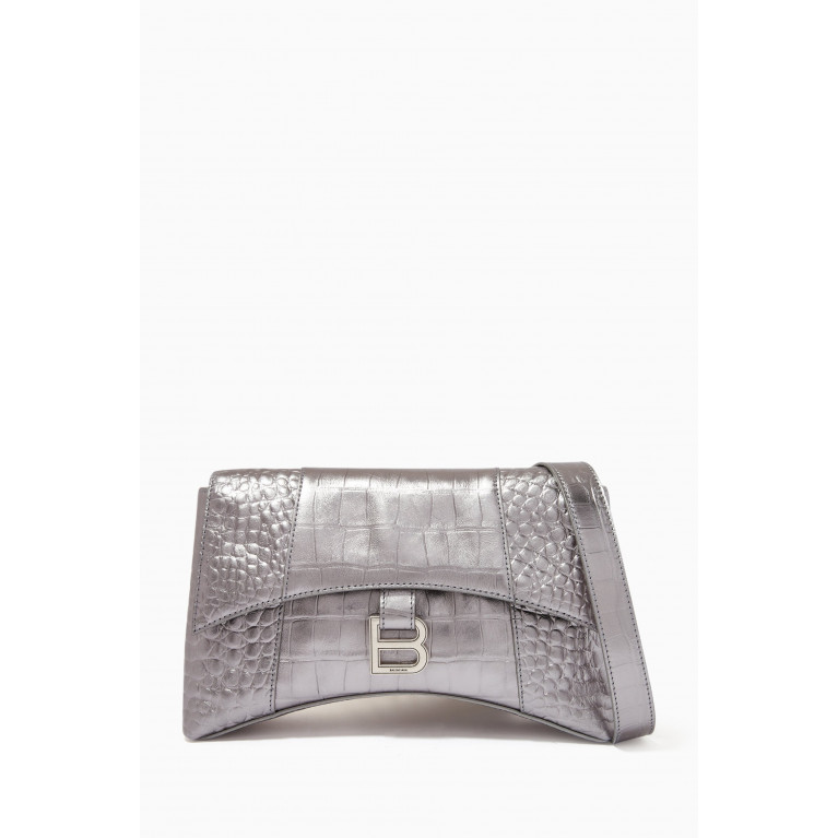 Balenciaga - Downtown Treize Shoulder Bag in Metallized & Embossed Leather