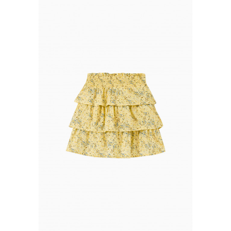 Name It - Flower Mini Skirt Neutral
