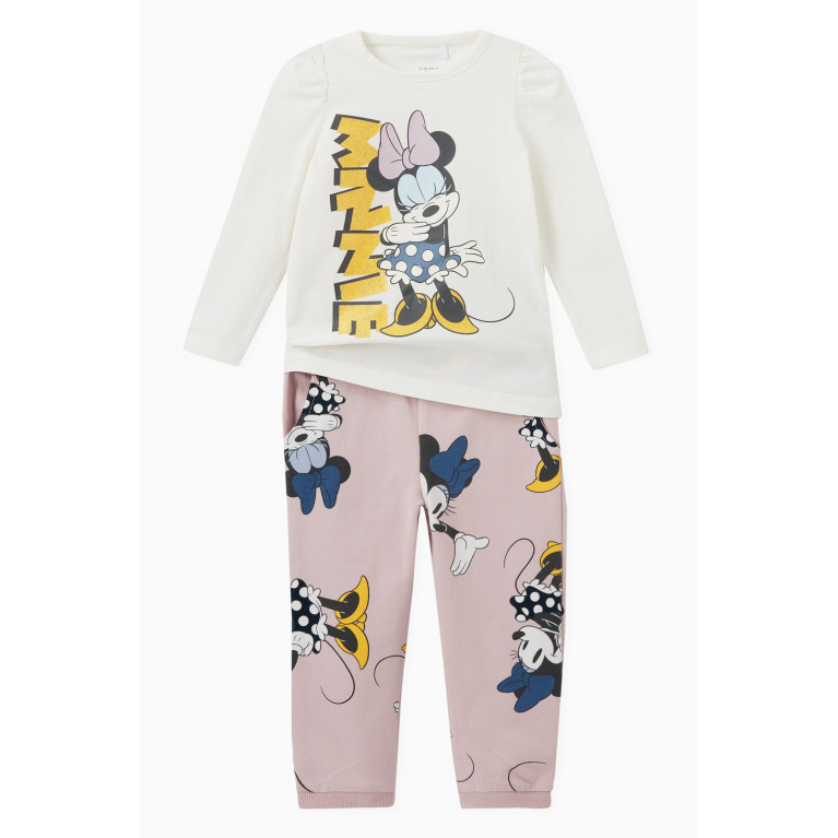 Name It - Disney Minnie Mouse Sweatpants in Organic Cotton Purple
